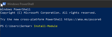 Installation of  Modules in PowerShell