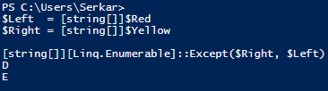 LINQ get the yellow amount in PowerShell