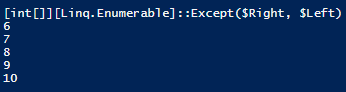 LINQ get the yellow amount in PowerShell for integers
