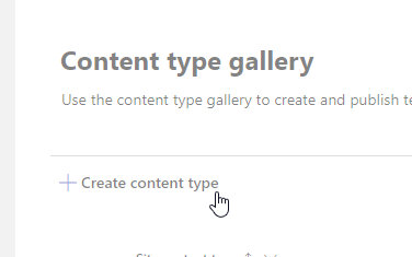 Create content type