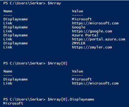 Single value of array