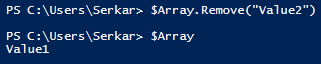Removed array