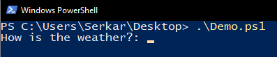 PowerShell script started from localized PowerShell session