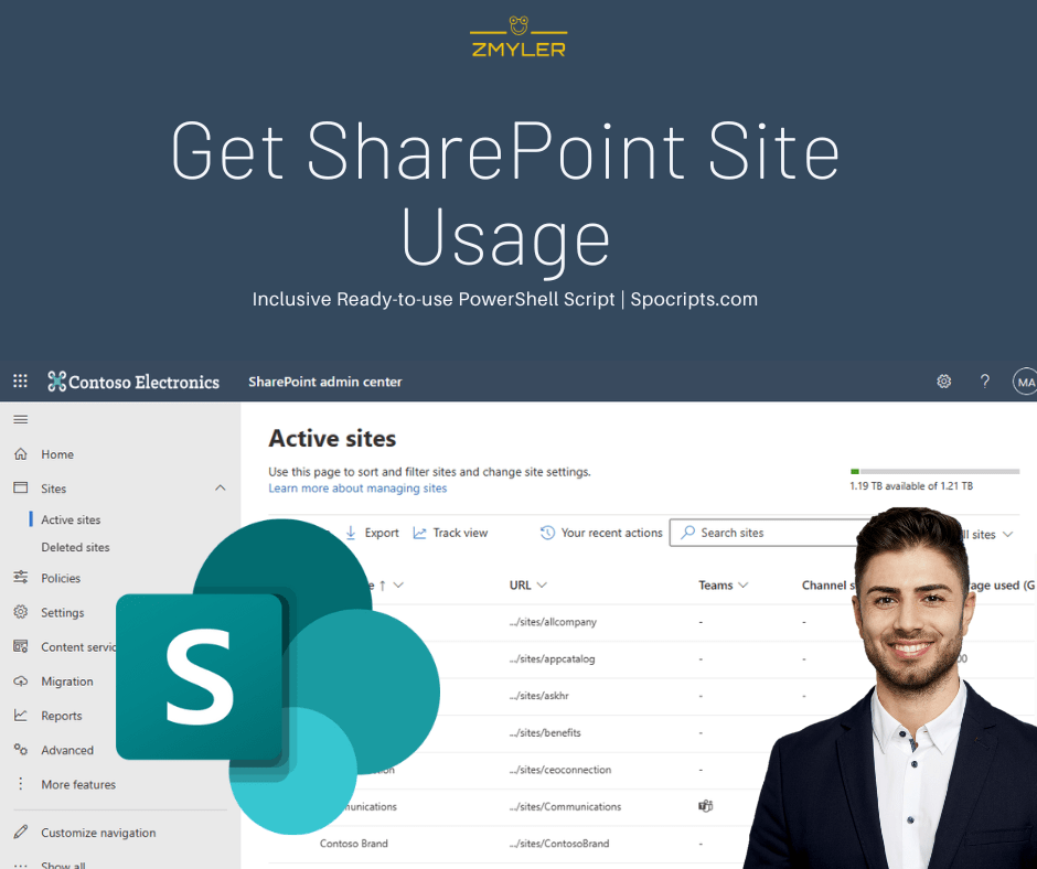 Get SharePoint Site usage with PowerShell
