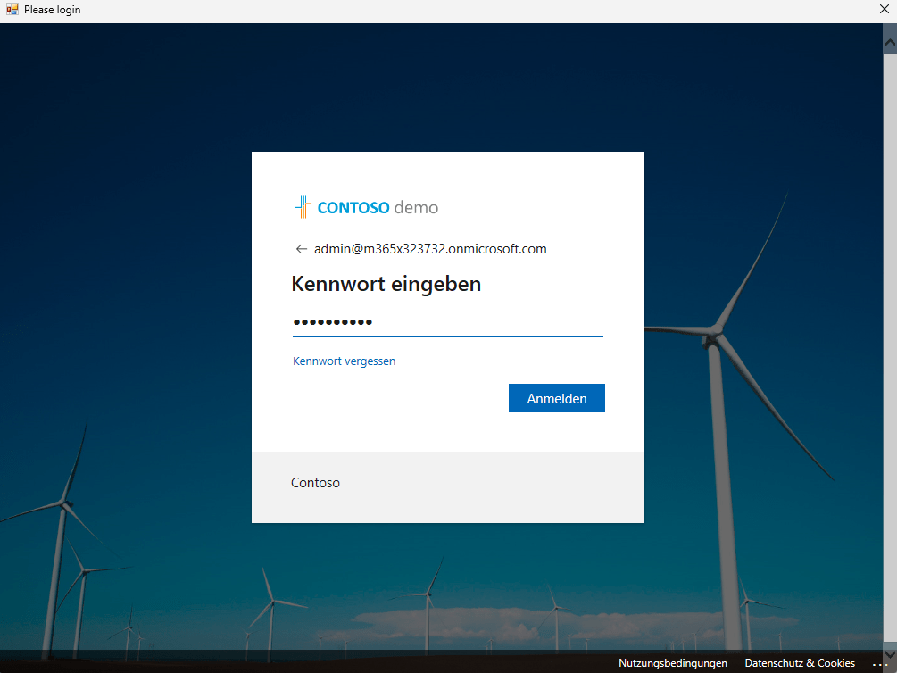 Screenshot of authentication prompt