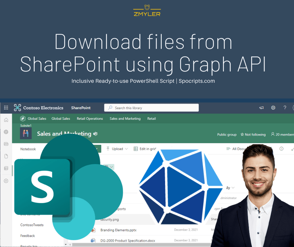 Download files to SharePoint using Graph API