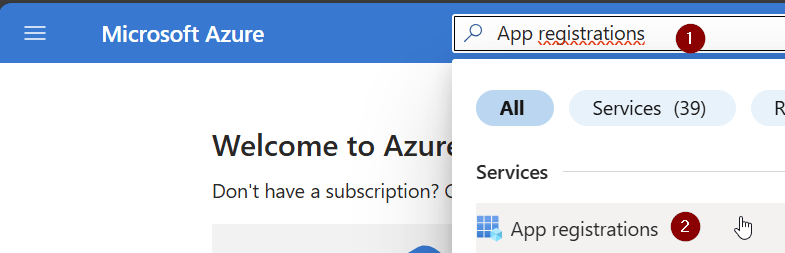 Microsoft Azure start page